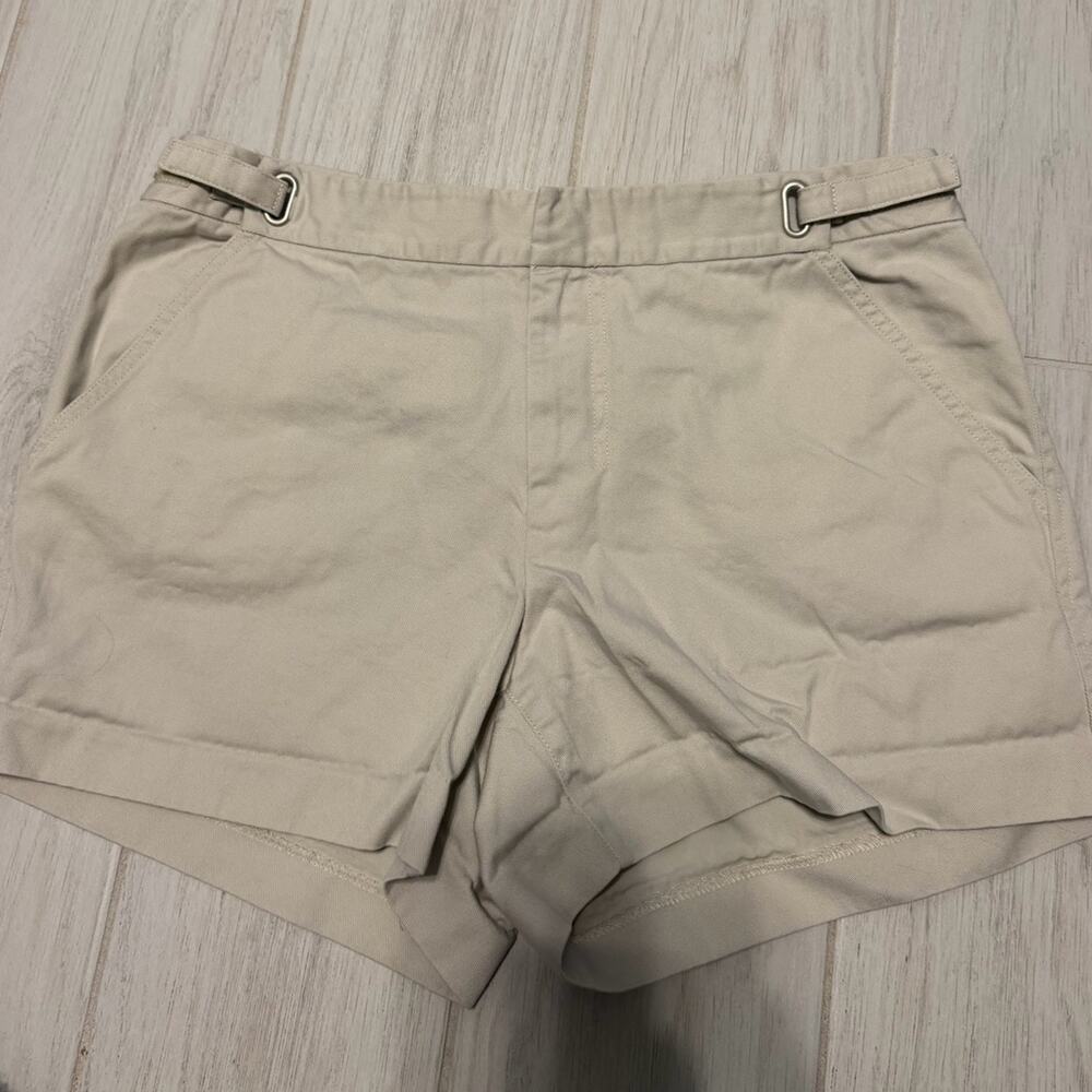 J.Crew Chino Shorts Women’s Size 6 Beige Khaki Cotton Cuffed Casual Shorts
